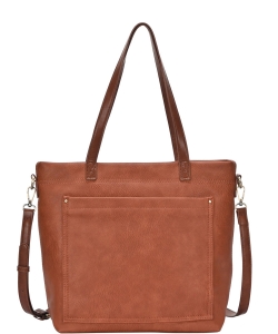 Chic Modern Tote Bag with Long Strap BGO-82719 BROWN